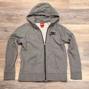 Nike Heather Gray Full-Zip Hoodie